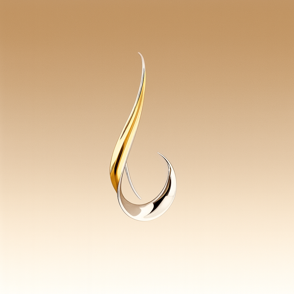 Elegante vintage anhengsøredobber i gull