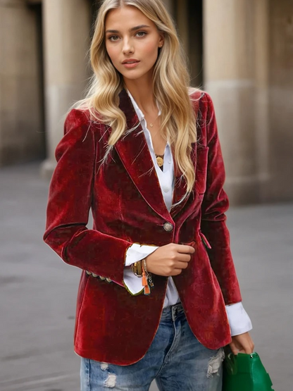 Retro Fløyelsblazer